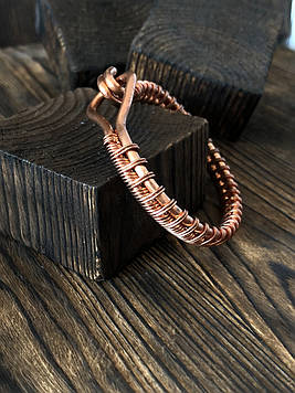 Мідний витий браслет Бонд