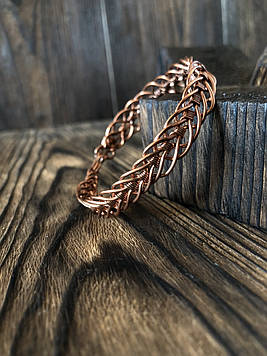 Мідний медичний плетений браслет Грація