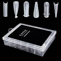 Верхні форми (тіпси) KOPER для нарощування полигелем/ мигдаль, овальні. 120шт./уп.