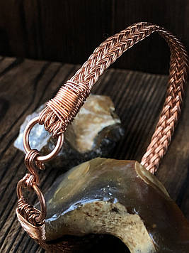 Браслет медичний мідний Плетена коса