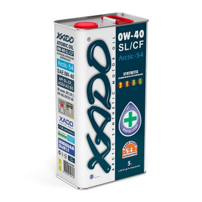 Синтетична олива 0W-40 SL/CF Arctic-54 XADO Atomic Oil 5л