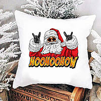 Новогодняя подушка "С Новым Годом" с Дедом Морозом