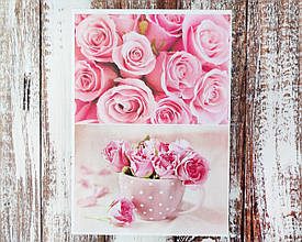 Декупажна карта А-4 "Троянди". 1 шт