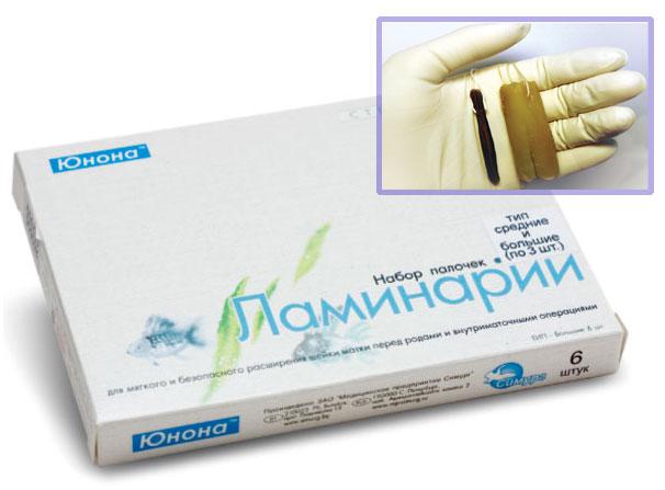 Набір паличок ламінарії «Юнона» 6 шт (середні) (для розш. шийки матки)