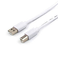 Кабель USB 2.0 AM/BM 1,8 м Ferite White Atcom для переферии (3795)