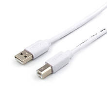 Кабель USB 2.0 AM/BM 1,8 м Ferite White Atcom для периферії (3795)