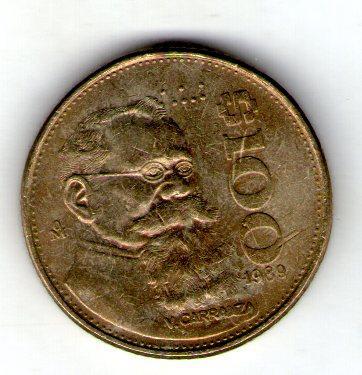 Мексика 100 песо 1989 рік №84