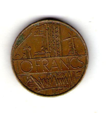 Франція 10 франків 1975 року №40