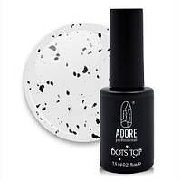 Закрепитель для гель-лака ADORE Dot's Top №02 Глянцевый с черной крошкой 7.5 мл (18747Gu)