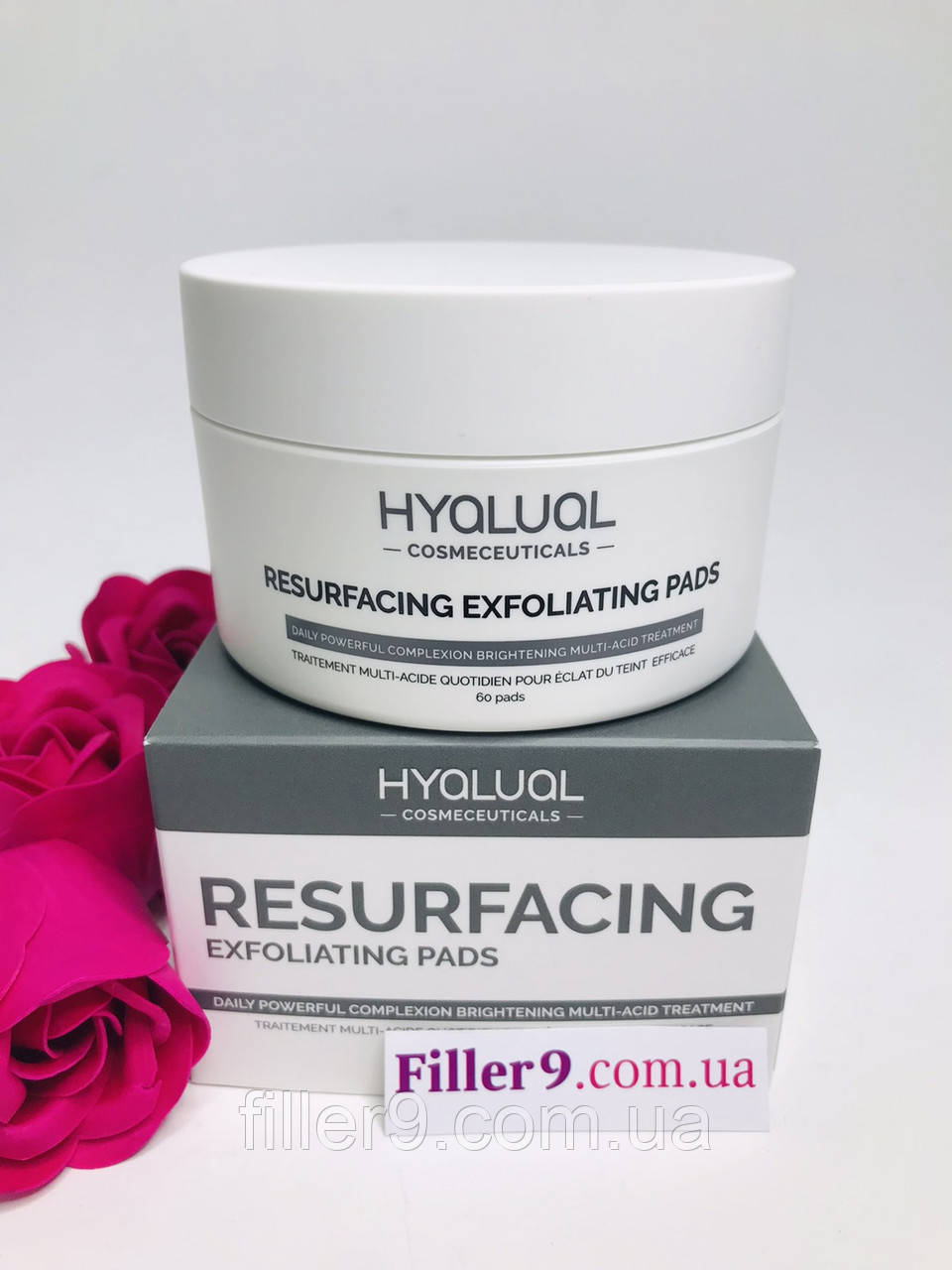 Hyalual Resurfacing Exfoliating Pads (Резюфейсин Ексфоліейтінг Падс), 60 шт., фото 1