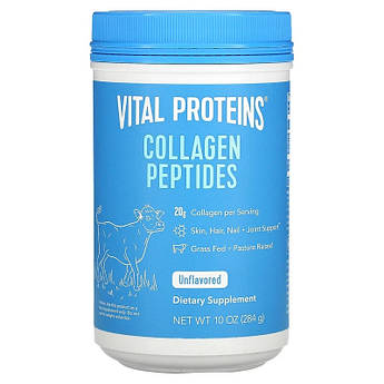 Пептиди колагену Vital Proteins Collagen Peptides для шкіри волосся нігтів суглобів без смакових добавок 284 г