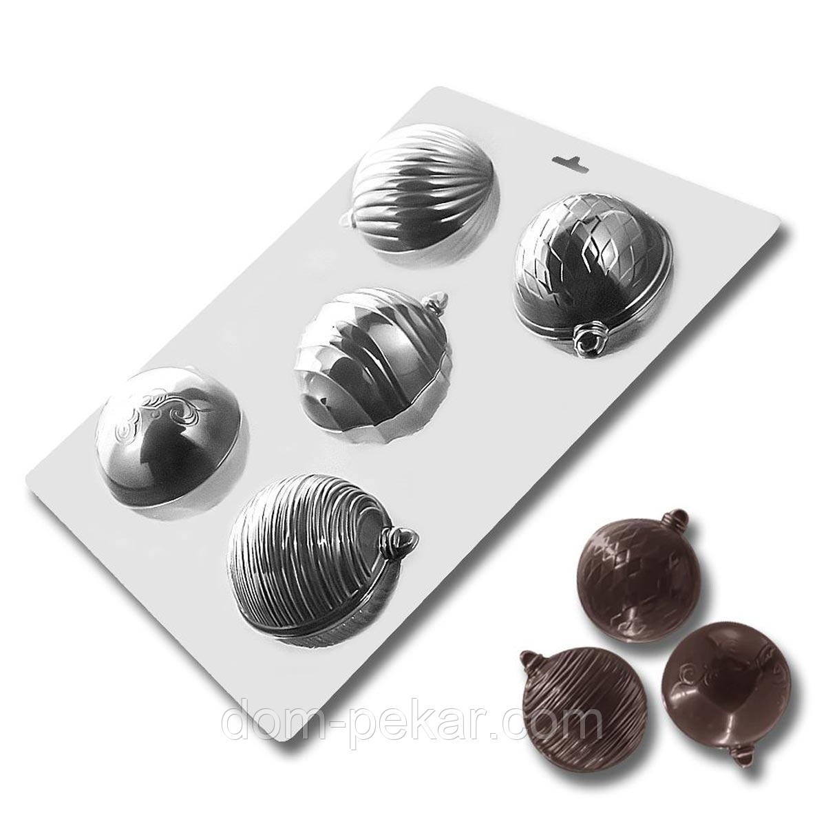 Новогодние шары 7 см молд для шоколада пластик от интернет-магазина ...