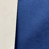 Шторна тканина мікровелюр на метраж, колір синій, висота 3м (Petek-356), фото 4