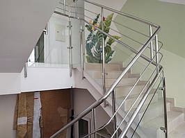 Изготовление и монтаж перил для лестниц. У нас вы сможете купить перила для лестницы из нержавейки и перила со стеклом. Детский центр "Dada",... 1