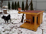 Дерев'яна будка з навісом для собаки "Комета", для середніх порід (100*120*75 см) - утеплена, фото 2