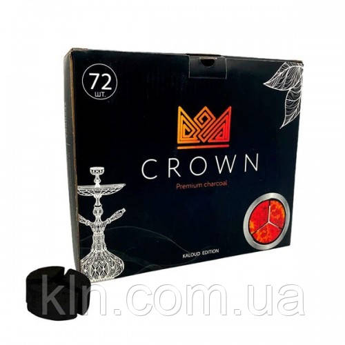 Вугілля кокосовий Crown Kaloud Edition 1 кг 72 уголька округлені під калауд, фото 1