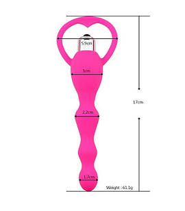 Вібратор анальні буси Рожевий