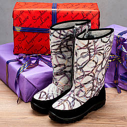 Валенки войлонкові Tellus 01-81G Світло-сері