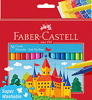 Фломастеры Faber-Castell Felt tip "Замок" в картонной коробке 36 цветов, 554203