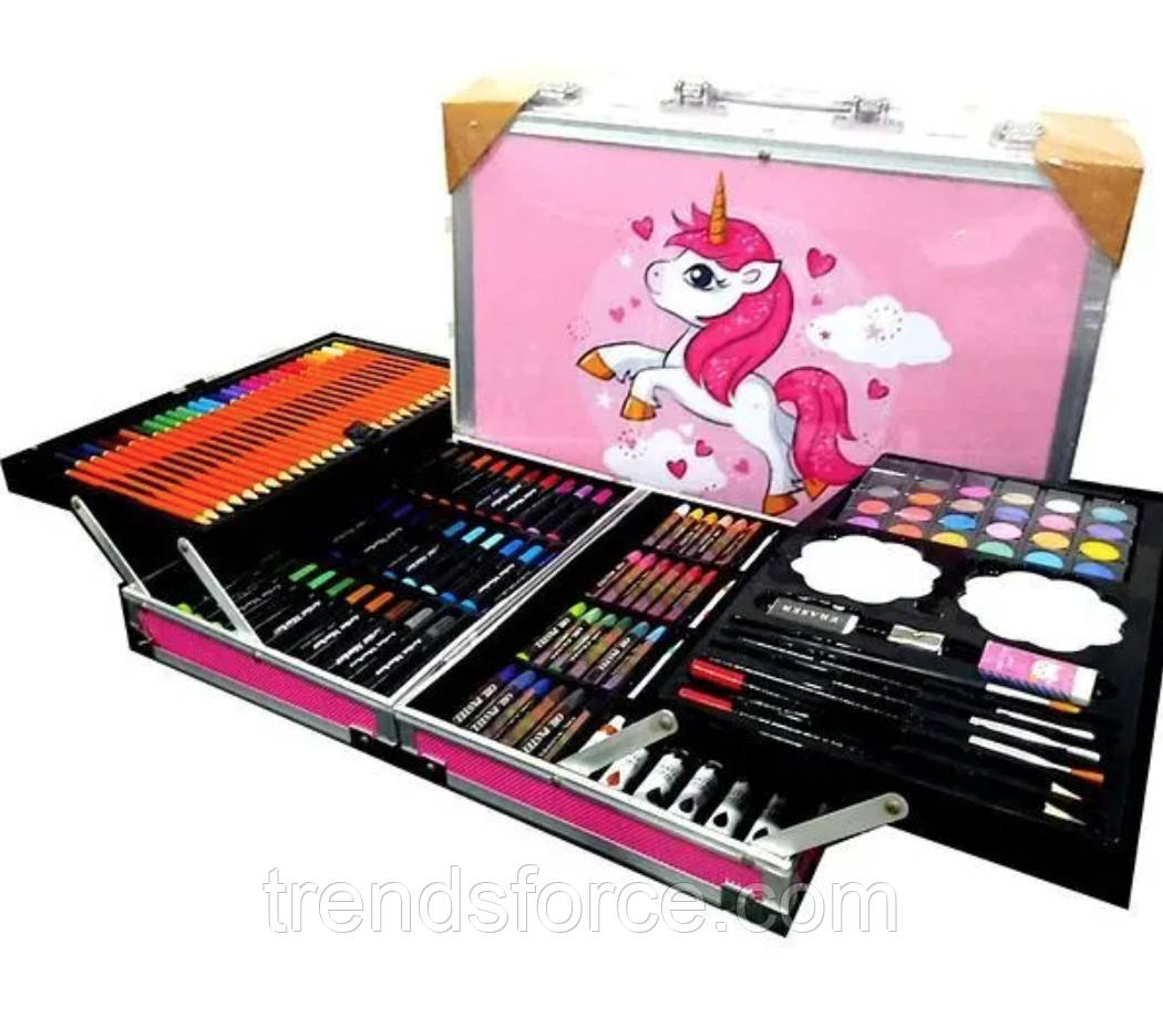 Набір для малювання художній набір у валізці 145 предметів Рожевий поні 196257