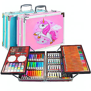 Набір для малювання художній набір у валізці 145 предметів Рожевий поні 196257, фото 2