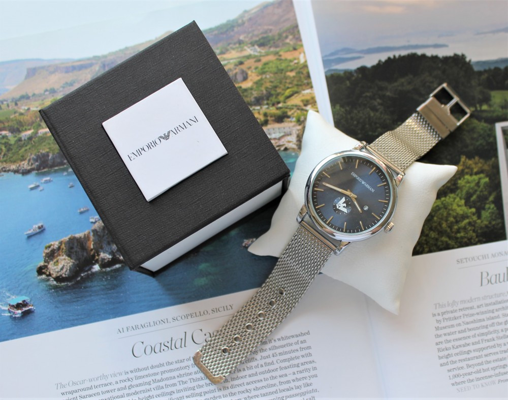 Чоловічий наручний годинник Emporio Armani срібло
