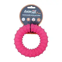 Игрушка AnimAll Fun кольцо с шипами, коралловое, 12 см