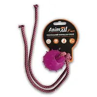 Игрушка AnimAll Fun шар с канатом, фиолетовая, 8 см