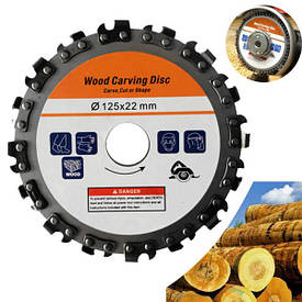 Пиляльний ланцюговий диск 125 х 22 мм 14 зубців Wood Carving Disc