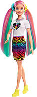 Кукла Барби Леопард Радужные волосы Barbie Leopard Rainbow Hair Doll GRN81