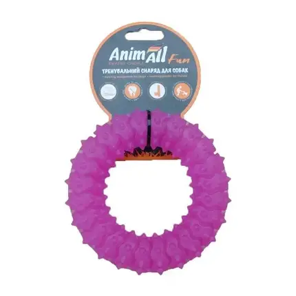 Игрушка AnimAll Fun кольцо с шипами, фиолетовый, 12 см, фото 2