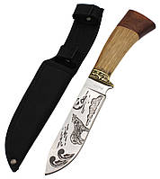 Мисливський ніж — Вовк, з дерев'яною ручкою