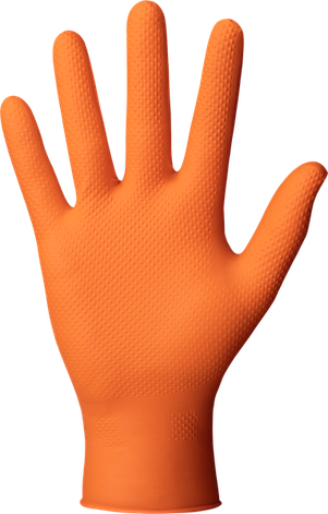 Супер міцні нітрилові рукавички POWERGRIP ORANGE (GOGRIP) XL, фото 2