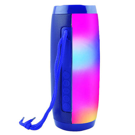 Портативна bluetooth колонка T&G TG-157 з підсвіткою, синя, фото 1