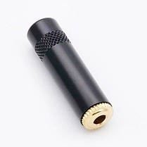 Штекер конектор під паяння R Connector Jack 3.5 мм Female (мама) TRS Black, метал, фото 5