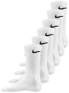 Тренувальні шкарпетки білі Nike 6 пар/комплект