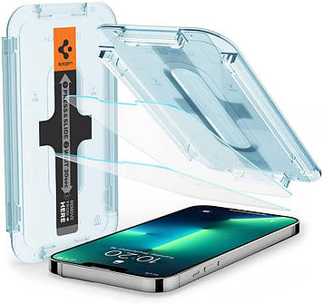 Захисне скло Spigen для iPhone 14 / 13 / 13 Pro - EZ FIT GLAS.tR (2 шт), Clear (AGL03385)