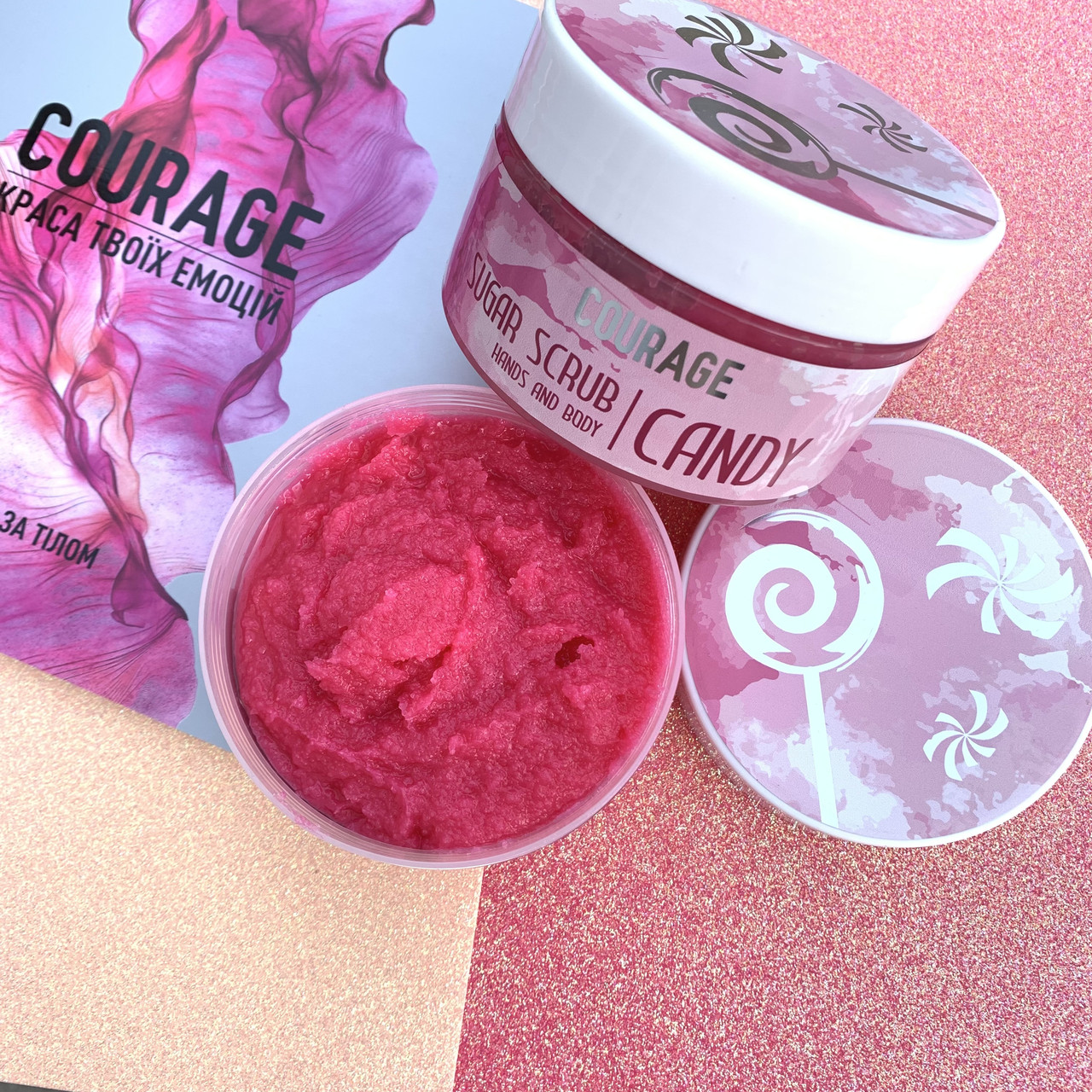 Цукровий ароматизований скраб для тіла "Candy" Courage Prof 300 ml