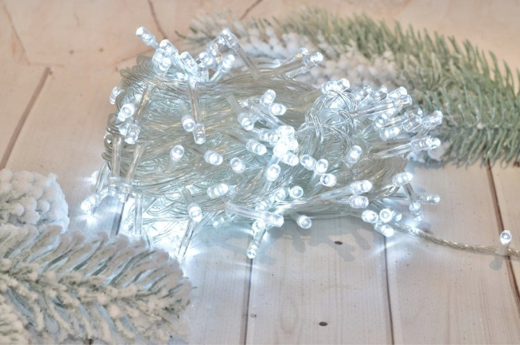 Гірлянда світлодіодна 20 м, 300 LED, колір білий, електроживлення