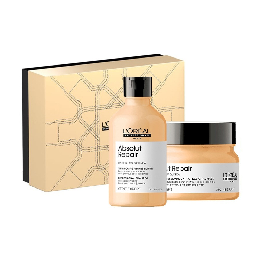 Набір шампунь і маска для пошкодженного волосся Loreal Professionnel Absolut Repair 300 мл 250 мл, фото 1