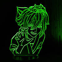 Акриловый светильник-ночник Горо Genshin зеленый tty-n001179
