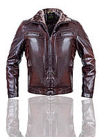 Дубленка с натуральной кожи молодежная,куртка кожаная мужская зимняя.