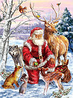 Алмазная Мозаика Подарки для Животных Новогодняя Вышивка DIY-4 30x40 (Полная Выкладка)