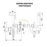 Змішувач для біде прихованого монтажу Invena BP-00-B04, чорний, фото 2
