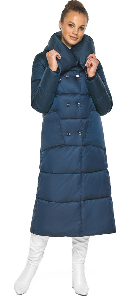 Куртка сапфірова жіноча з коміром модель 461500р — 44