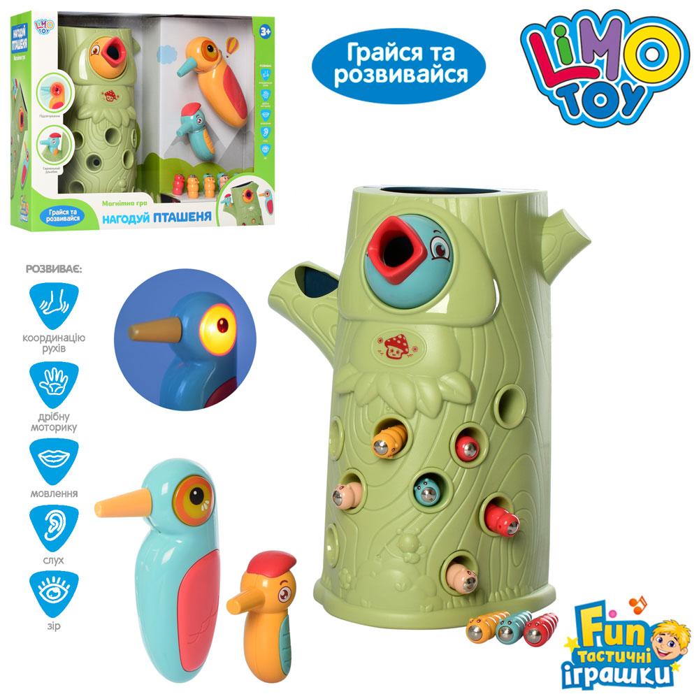 Магнітна гра "Нагодуй дятла" Limo Toy музична 32х24х11 см FT 0016