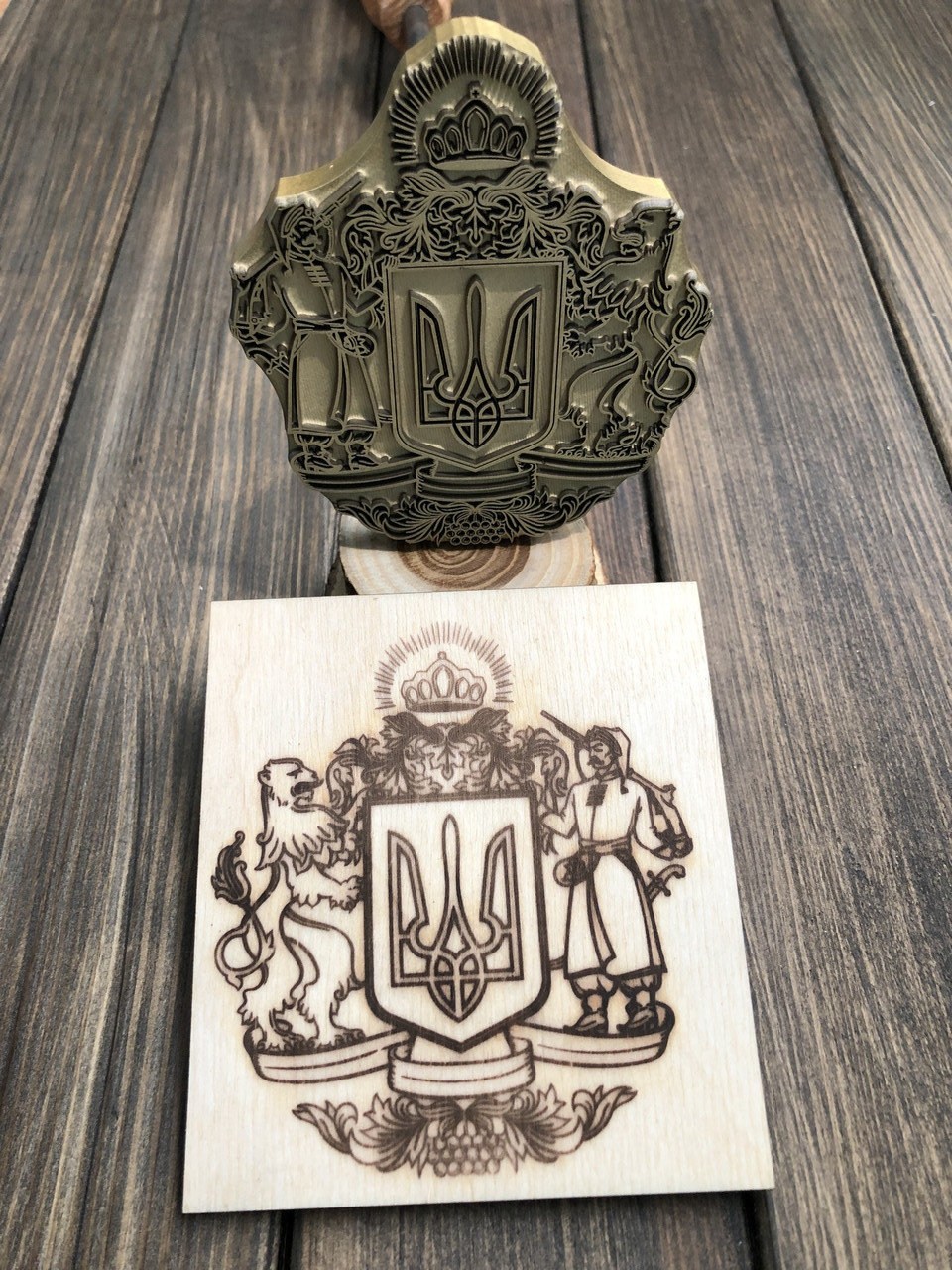 Кліше для випалювання на дереві "Великий Герб України"