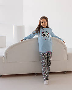 Класна піжаму для дівчинки підлітка, зручна практична модель для дівчинки "Панда"