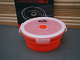 Складаний контейнер із кришкою-засувкою Tramp TRC-087 - orange (800ml)., фото 2
