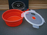 Складаний контейнер із кришкою-засувкою Tramp TRC-087 - orange (800ml)., фото 3